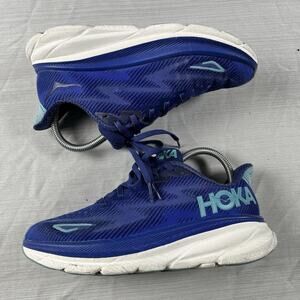 Hoka One One Clifton 9 Women’s Size 6 Running Shoes Blue Sneakers 1127896 BBES